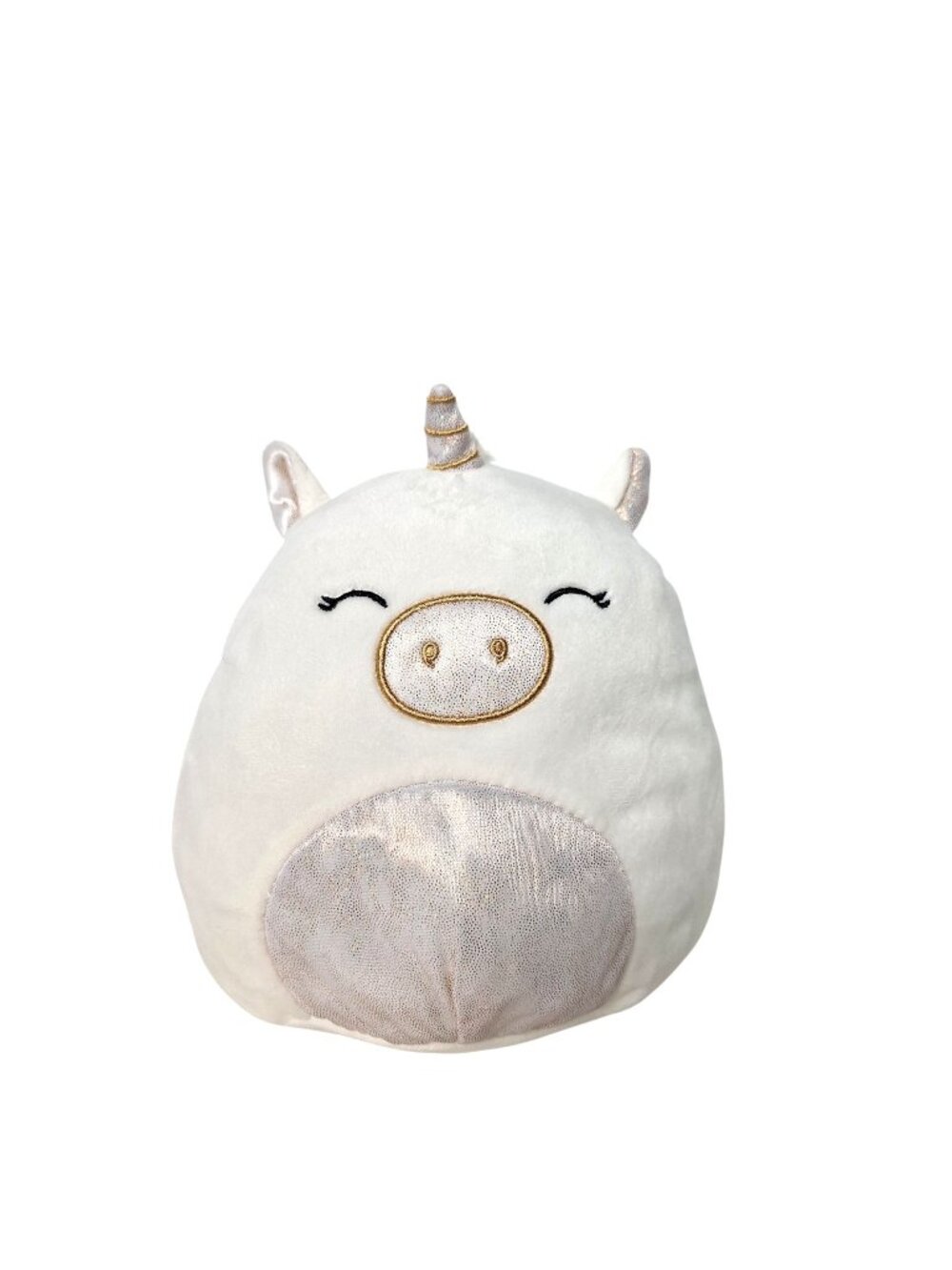 Kellytoy Squishmallow Sofia White Gold Unicorn Shimmer Metallic Plush 8"